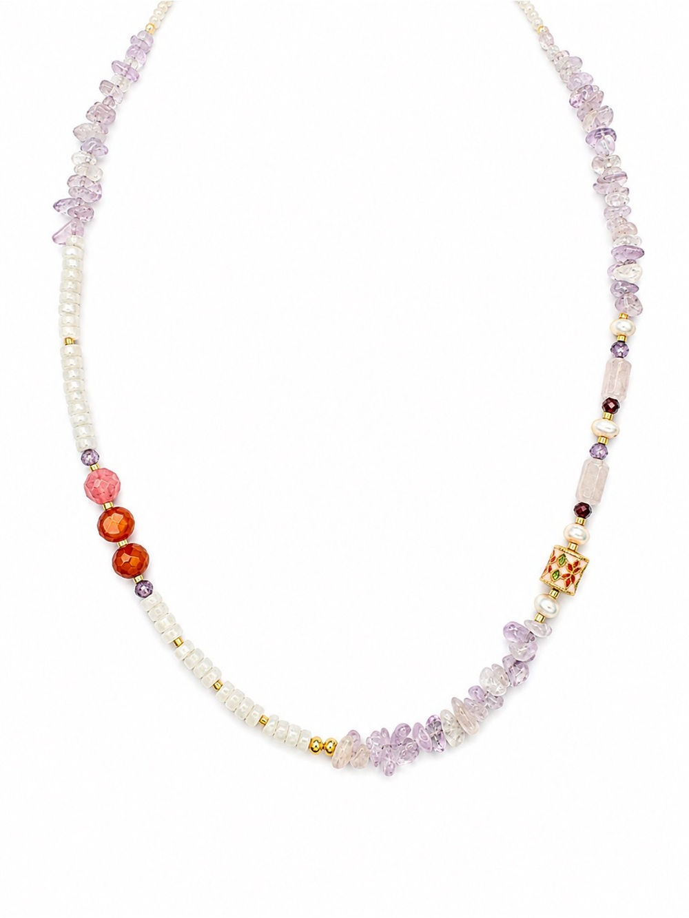 Blush Gemstone Necklace #EN19 - Picture 3 of 3